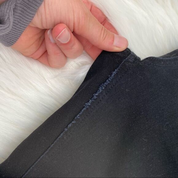 Rag & Bone 10 inch Capri Black Destroyed Hem‎ Jeans Size 6 - Picture 12 of 14